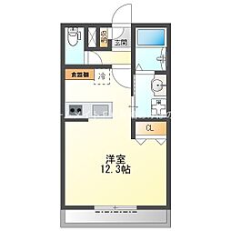 ベルクレスト大岩参番館 ワンルームの間取図画像