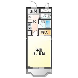 フィオーレ88 1Kの間取図画像