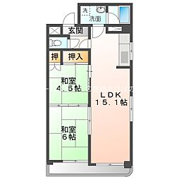 アーバンライフ7TH 2LDKの間取図画像