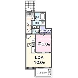 馬見塚町アパート(028718901) 1LDKの間取図画像