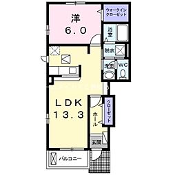 コッティB 1LDKの間取図画像