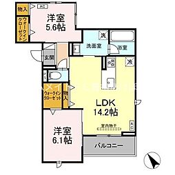 D-avance前田町二丁目 2LDKの間取図画像