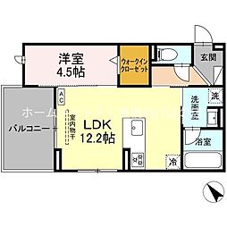D-avance佐藤一丁目 1LDKの間取図画像