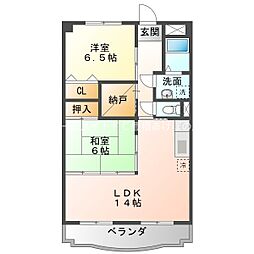 イーストパレス 2SLDKの間取図画像