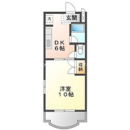 ア・ラ・モード18 1DKの間取図画像