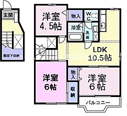 クレストールM2 3LDKの間取図画像