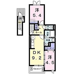 グランツ一色 2DKの間取図画像