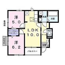 アネラ 2LDKの間取図画像