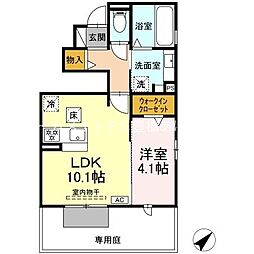 D-avanceつつじが丘 1LDKの間取図画像