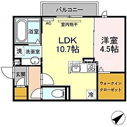 ルーナノワ 1LDKの間取図画像
