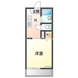 グリーンステージ中山B 1Kの間取図画像