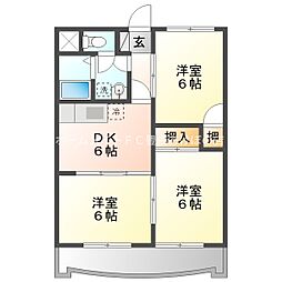 フィオーレ豊橋 3DKの間取図画像