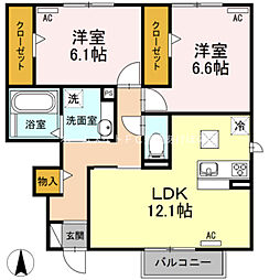 ヴィオラA 2LDKの間取図画像