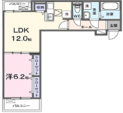 アレグリア 1LDKの間取図画像