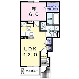 サクラガーデン2 1LDKの間取図画像