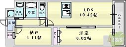 アーバンパーク新大阪 2LDKの間取図画像