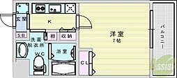 パークヒルズ新大阪will 1Kの間取図画像