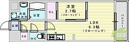 グランドステージ十三 1LDKの間取図画像