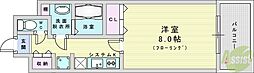 メロディア新北野 1Kの間取図画像