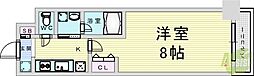 スプランディッド十三本町 1Kの間取図画像