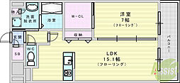 クレスティークアヤ 1LDKの間取図画像