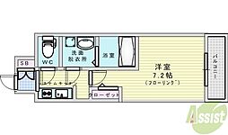 Sレジデンス新大阪ウエスト 1Kの間取図画像