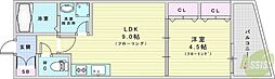 アモーレ福町 1LDKの間取図画像