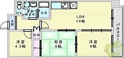 クレール辻堂 3LDKの間取図画像