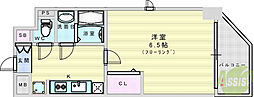 サンメゾン15 1Kの間取図画像