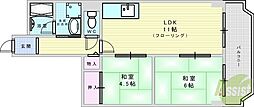 キャピタルハイツ姫里 3LDKの間取図画像