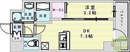 エステムコート新大阪XVIIベイス 1DKの間取図画像