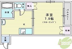スタンドアップ柴島 1Kの間取図画像
