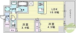 スプランディッドIX 2LDKの間取図画像