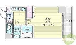 フェアリーコート歌島橋 1Kの間取図画像