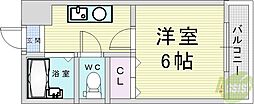 ガナス 1Kの間取図画像