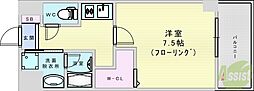 ガーデンクォーツ新梅田 ワンルームの間取図画像