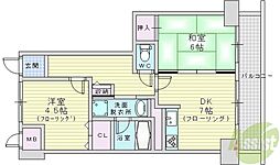 サンハイツテイコク 2DKの間取図画像