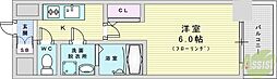 エスリード大阪プライムゲート 1Kの間取図画像