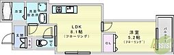 クリエオーレ南江口 1LDKの間取図画像