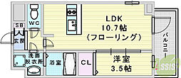 エスリード新大阪ザマーク 1LDKの間取図画像