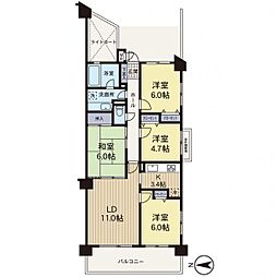 ダイアパレスつづきの丘 4LDKの間取図画像