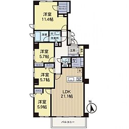 エステ・スクエア成瀬弐番館 4LDKの間取図画像