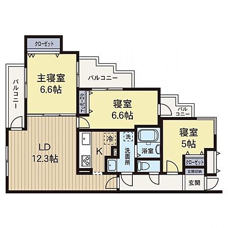 3LDK 間取り