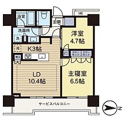 ザ・ヨコハマフロントタワー 2LDKの間取図画像