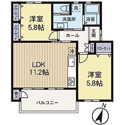 間取図画像 2LDK