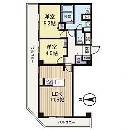 エミネンス白楽 2LDKの間取図画像