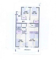 たまプラーザノースヒルズ 3LDKの間取図画像
