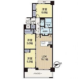 ザ・ピースプレイス横浜 3LDKの間取図画像