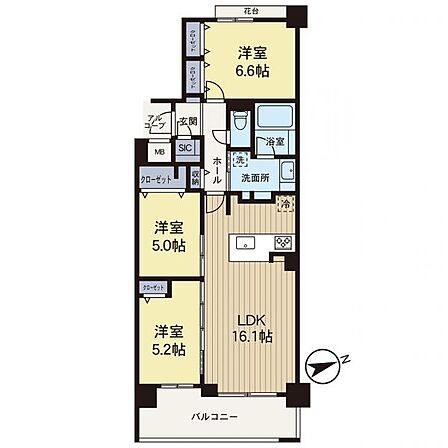 3LDK 間取り