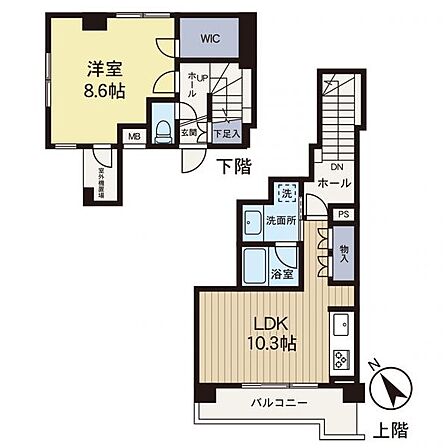 1LDK 間取り